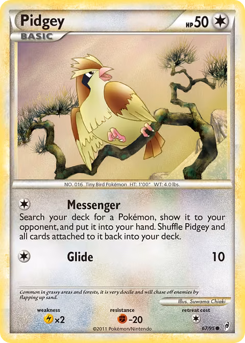 Pidgey — Call of Legends (Western-exclusive, 2011) Pokémon TCG card by Suwama Chiaki
