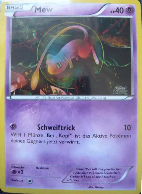 Mew — XY Unnumbered Promos (German-exclusive, 2015) Pokémon TCG card by Phanpy